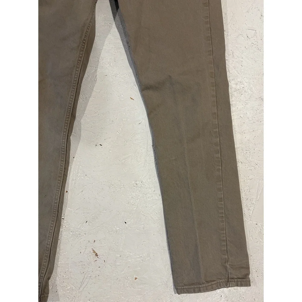Levi's 511 Slim Fit Jeans Mens 34x32 Khaki Tan Denim Stretch Casual Modern Pants